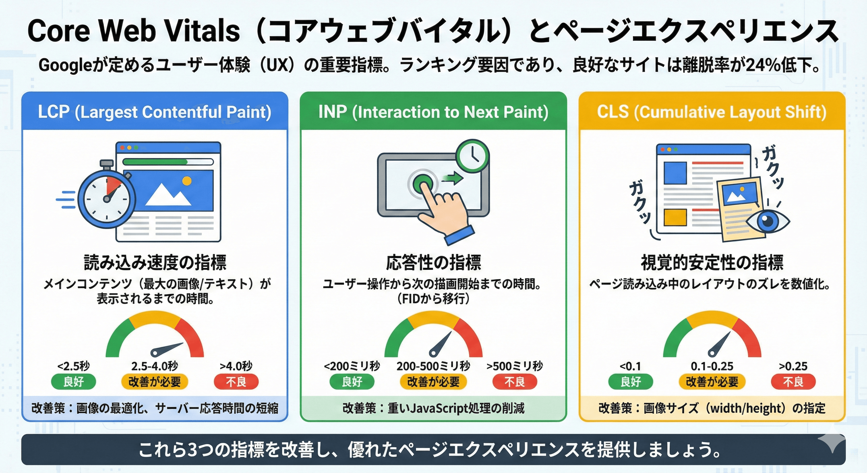 Core Web Vitals(コアウェブバイタル)とページエクスペリエンス