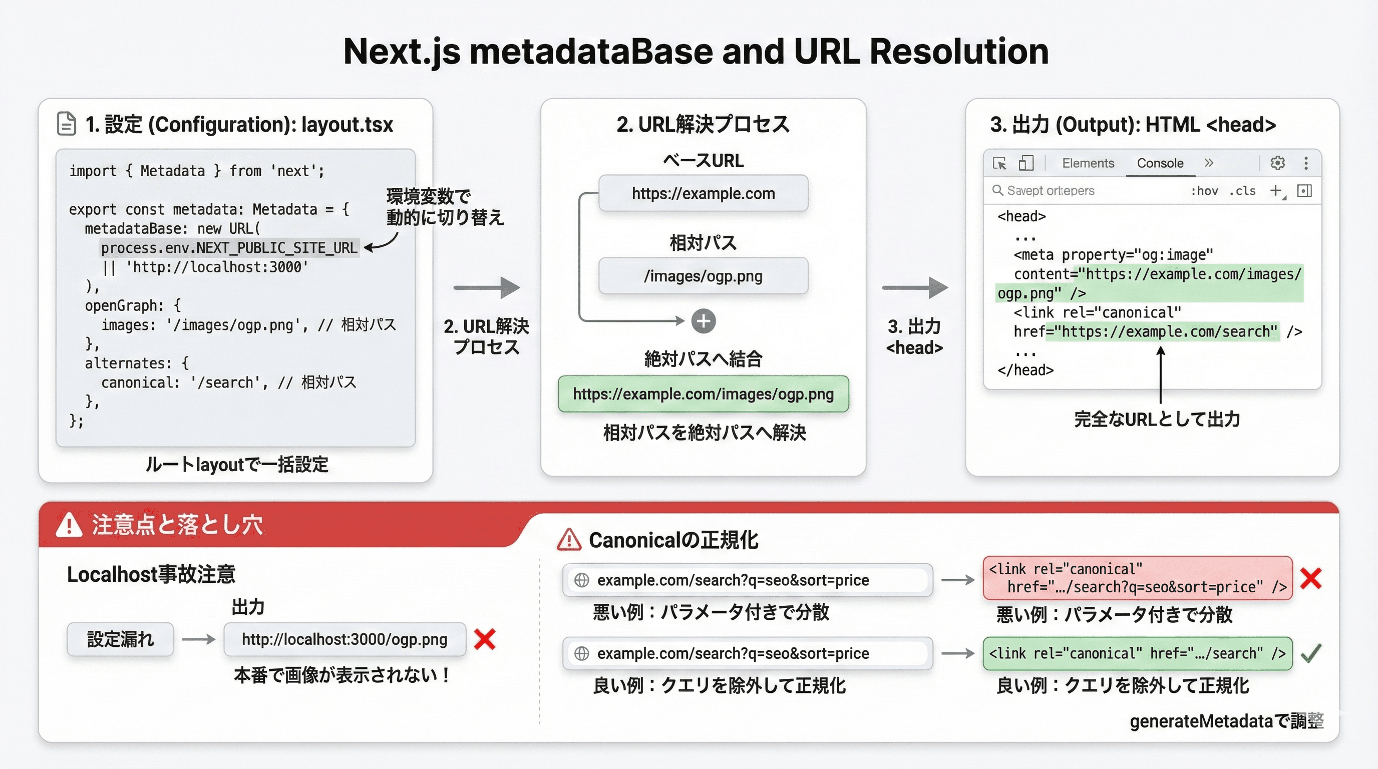metadataBaseの設定とOGP画像の相対パス解決